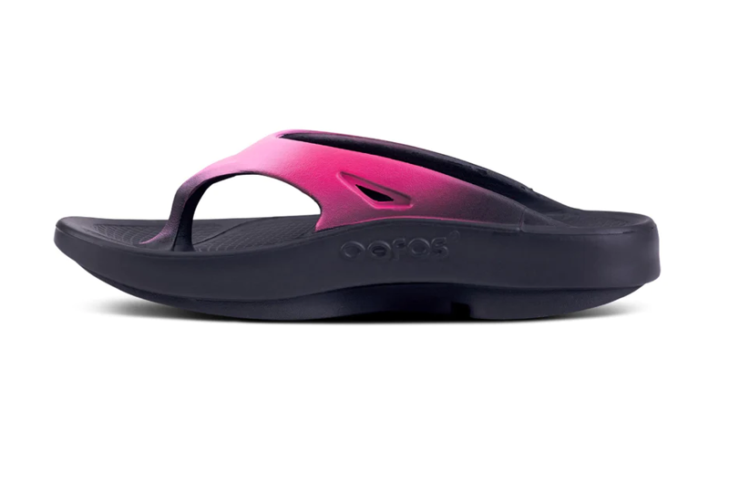 Oofos Women's Ooriginal Sport Sandal Neon Pink-2